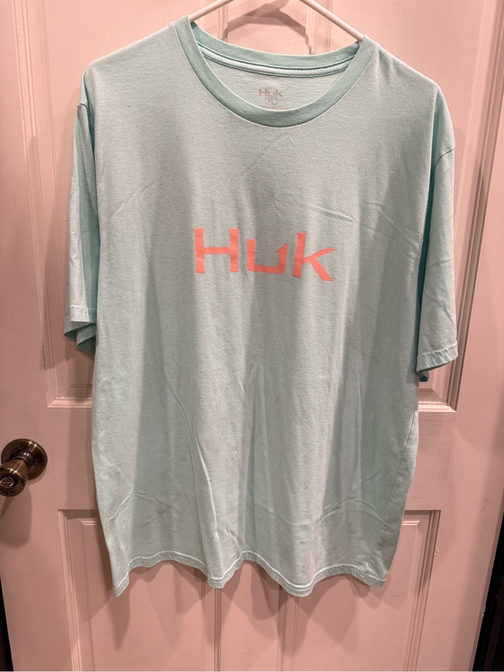 Huk Mint Green Tee with Coral Logo